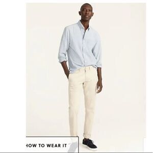 J CREW Stretch 484 SLIM-FIT Stretch Beige Chino Pants E1589 Mens 32 x 34